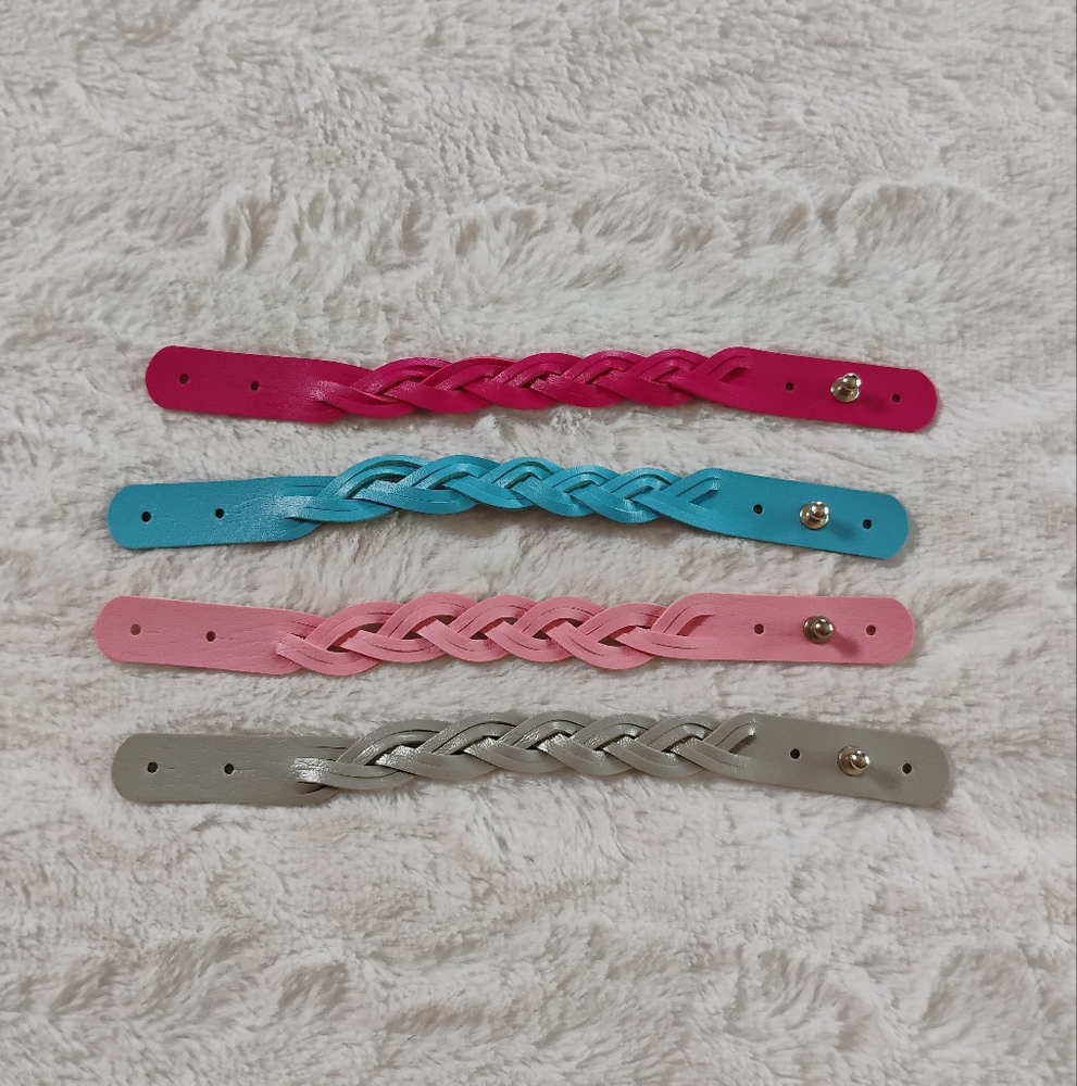 New Faux Leather Braided Bracelets